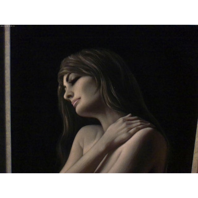 "Embrace", Oil on Velvet by Lex Gonzalez, Circa 1960s For Sale In West Palm - Image 6 of 9