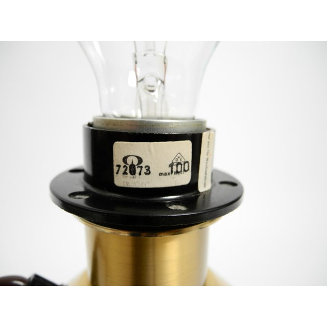 Large Illuminated Glass Table Lamp withn Dupion Silk Shade from Putzler, 1970s For Sale - Image 13 of 18