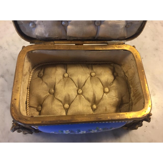 1885 Bronze Gilt and Hand Painted Enameled Cofferette For Sale - Image 10 of 12