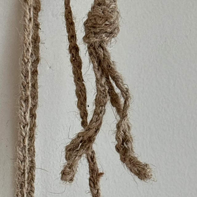 Vintage Artisan-Crafted Stoneware Hanging Planter For Sale - Image 9 of 12