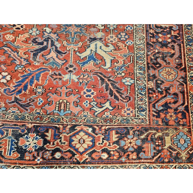 Early 20th Century Early 20th Century Heriz Serapi Rug For Sale - Image 5 of 8