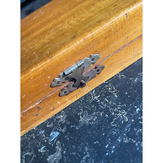 Vintage Wood Rubber Stamping Set in Case Alphabet Upper Lower Numbers For Sale - Image 10 of 12