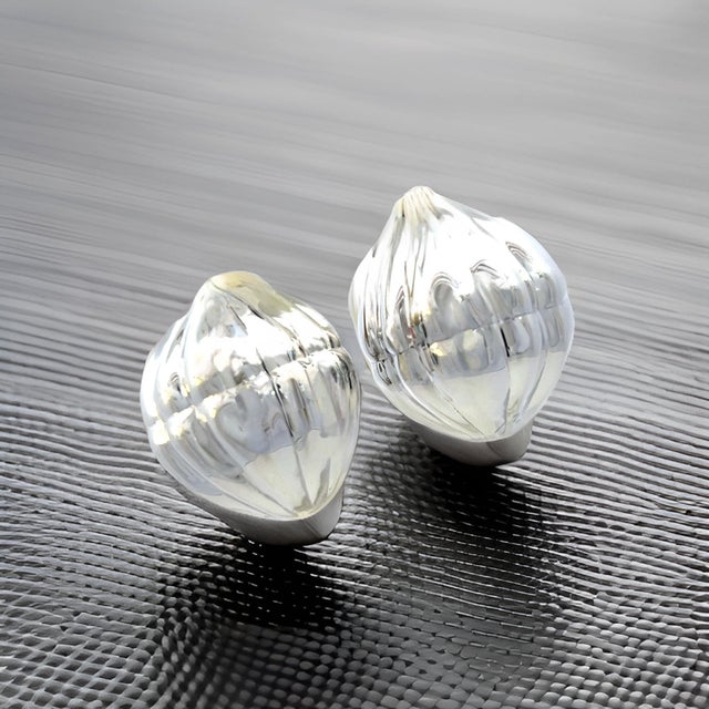 Silver 1990s Pair of Tiffany & Co Estate XL Puffed Clip-on Earrings Sterling Silver For Sale - Image 8 of 18