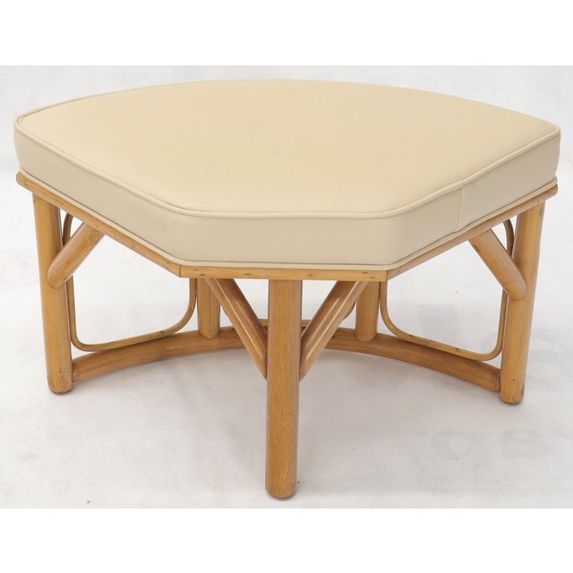 4 Pieces Round Rattan Base Large Wrap Around Sectional Ottoman Chairish