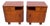 Mid-20th Century Art Deco Bedroom Tables, Poland, 1950s, Set of 2 For Sale