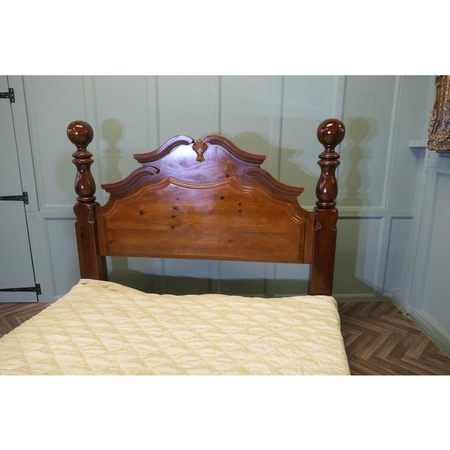 1960s Chunky Pine King Size Double Bed, 1960 For Sale - Image 5 of 9