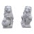 Vintage Neoclassical Style Heraldic Lion Sculptures – Set of 2 For Sale
