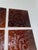 Antique 1890s AETCo Maroon Majolica Ceramic Tiles - Set of 4 For Sale - Image 10 of 12