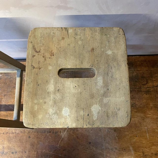 Wooden Lab Bar Stools, Set of 2 For Sale - Image 3 of 5