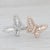 2.18ctw Diamond Butterfly Ring 18k White Rise Gold Size 6.5 Adjustable For Sale - Image 4 of 8