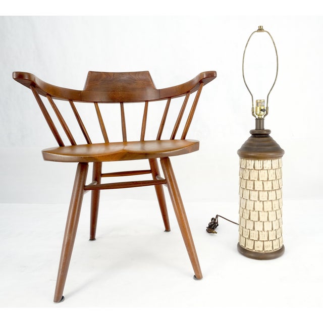 1970s Ceramic Tile Style Cylinder Shape Table Lamp c1970s For Sale - Image 5 of 7