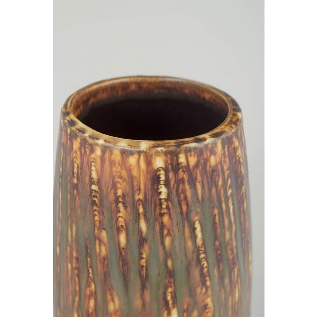 Ceramic Vase with Birch Wood Glaze by Gunnar Nylund for Rörstrand For Sale - Image 3 of 5