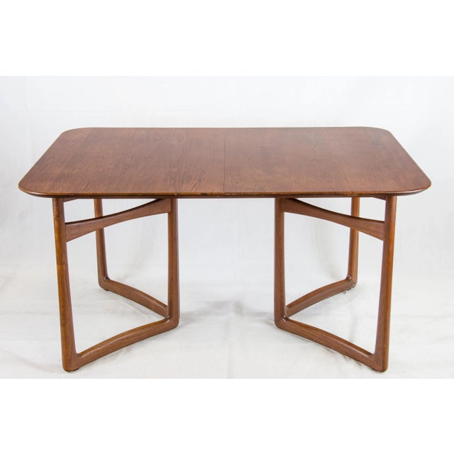 Brown Teak Dining Table by Peter Hvidt and Orla Mølgaard-Nielsen for France & Søn, 1950s For Sale - Image 8 of 8