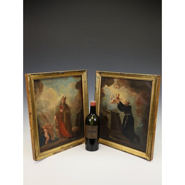 Figurative Composition, 18th Century, Oil Painting on Canvas, Framed, Set of 2 For Sale - Image 7 of 18