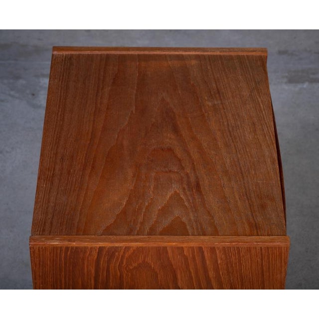 Brown Teak Bedside by Niels Clausen, 1960s For Sale - Image 8 of 10