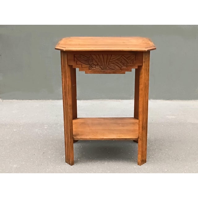 French Cubist Inspired 1930 Art Deco Stand or Side Table For Sale - Image 9 of 10