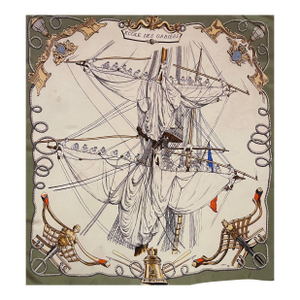 Hermès « École Des Gabiers » Silk Scarf 1961