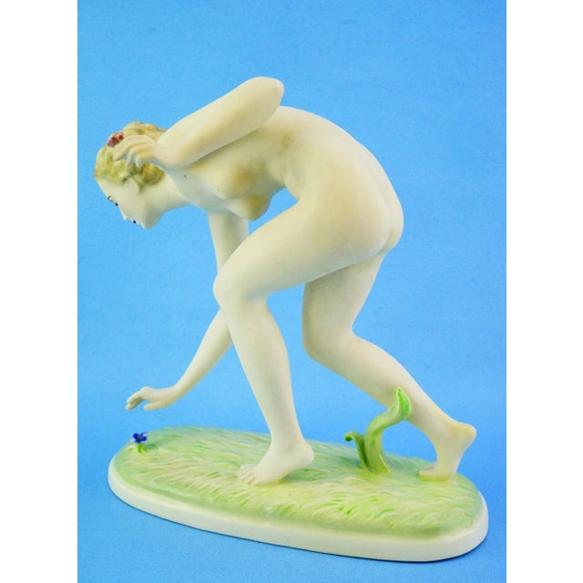 20th Century Art Deco Ceramic Nude Woman Sculpture by Josef Lorenzl for Goldscheider, Austria For Sale - Image 8 of 18