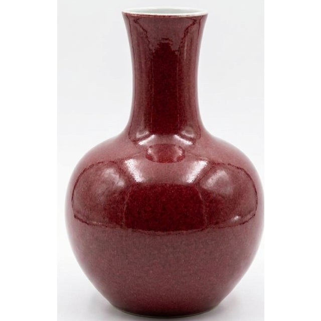 Asian Early 20th Century Chinese Sang De Boeuf (Oxblood) Glaze Vase For Sale - Image 3 of 6