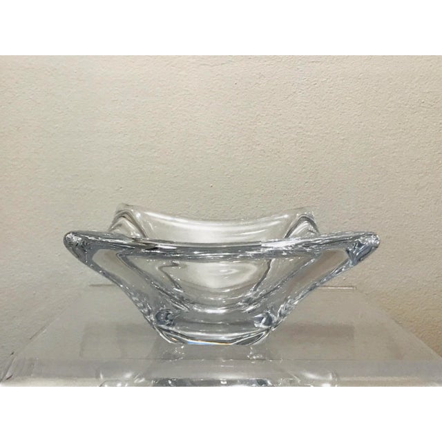 Daum 1960’s Daum France Free Form Crystal Bowl For Sale - Image 4 of 12