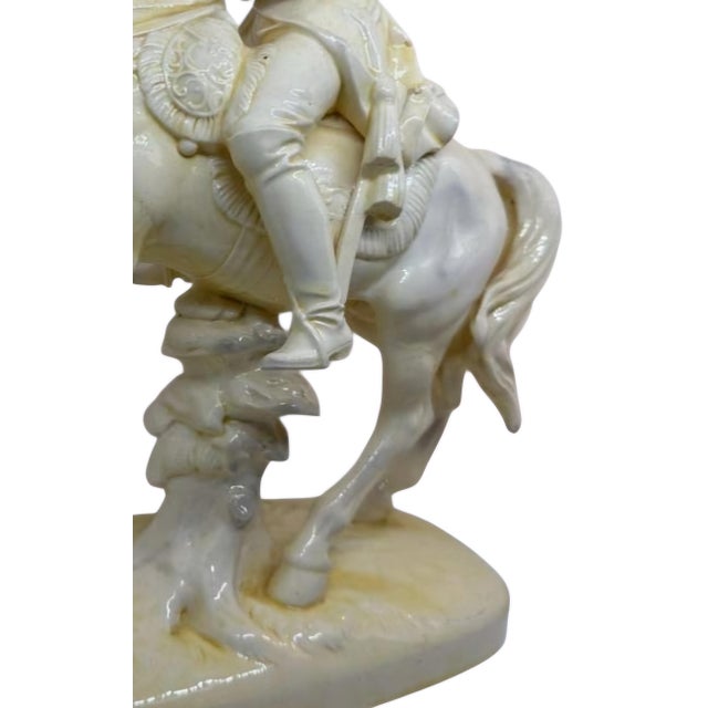 Porcelan King Frederick II of Prussia on Horseback Statue in Ceramic, Early 20th Century For Sale - Image 4 of 9