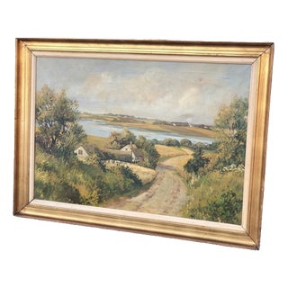 E Landberg, Landscape Composition, Oil Painting on Canvas, Framed For Sale