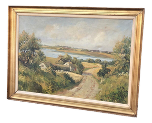 E Landberg, Landscape Composition, Oil Painting on Canvas, Framed