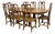 Century Furniture Vintage French Provincial Oak Parquet Extension Dining Table + Chairs, Set For Sale