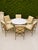Jerome Outside Dining Chairs in Reed Brass Finish by Michael Taylor, Set of 6 For Sale - Image 8 of 11