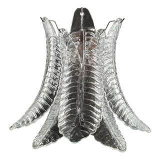 Vintage Art Deco Palmetta Model Wall Lamp with Murano Glass, Italy, 1985 For Sale