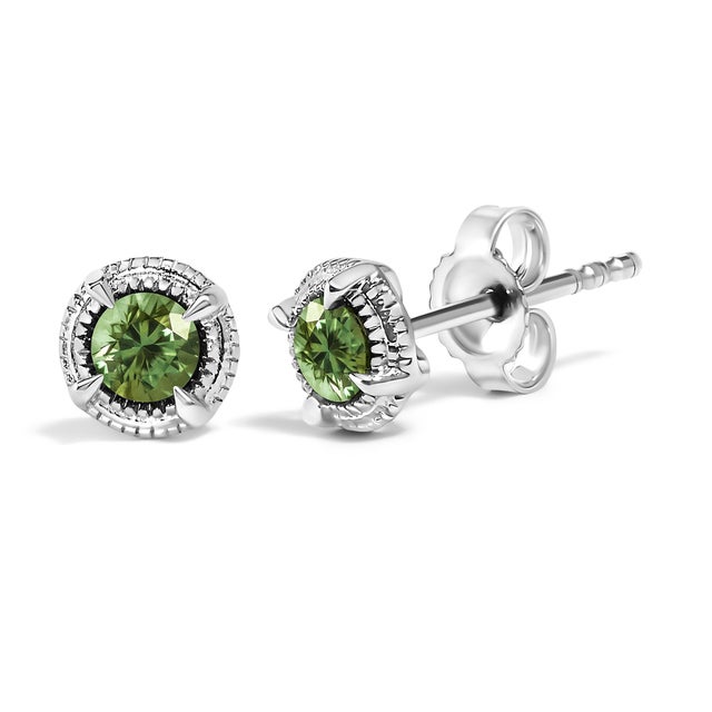 Add this stunningly unique diamond stud earrings to your jewelry collection and impress all your girlfriends. This...