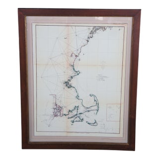 Soicher Marin American Navigational Chart Survey Map of East Coast For Sale