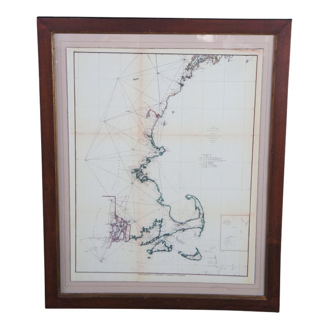 Soicher Marin American Navigational Chart Survey Map of East Coast For Sale