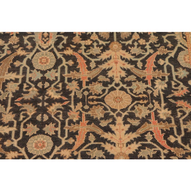 1990s Art Nouveau Dark.green/Beige Wool Rug - 8'2'' X 9'10'' For Sale - Image 5 of 10