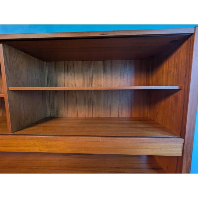 Mid-Century Danish Modern Teak Sideboard & Hutch by Clausen & Son, Attributed For Sale - Image 4 of 18