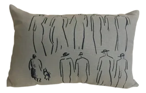 The Pedestrians Linen Pillow