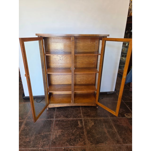 Antique Mission Arts & Crafts Bookcase For Sale - Image 4 of 11