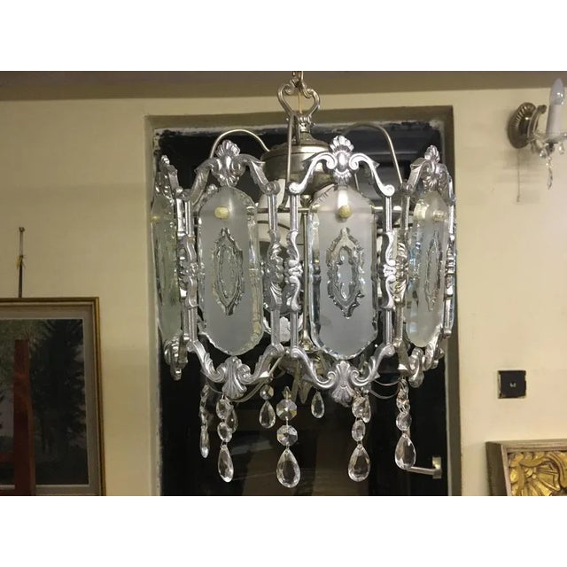 Glass Chandelier, 1970s For Sale - Image 17 of 18