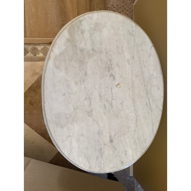 Antique Victorian Walnut Marble Top Table For Sale - Image 11 of 12