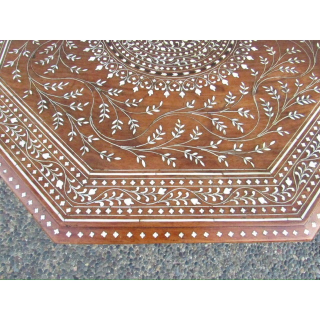 1900 - 1909 Antique Anglo Indian Inlaid Table For Sale - Image 5 of 15