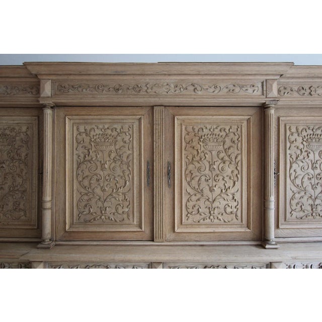 Large Late 19th Century Bleached Oak Cabinet For Sale - Image 16 of 18