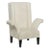 Mid Century Modern Flamboyant White Wingback Chair For Sale