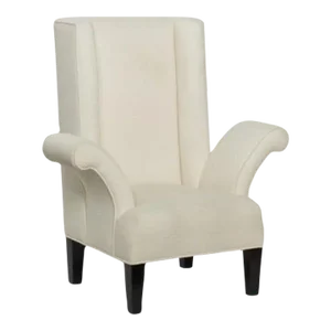 Mid Century Modern Flamboyant White Wingback Chair