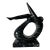 Vintage Black & White Marble Abstract Woman Sculpture For Sale