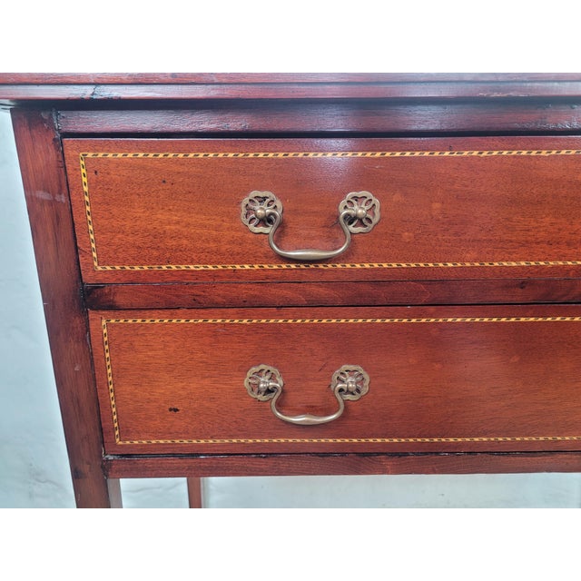 Vintage Edwardian Style Inlaid Chest of 2 Drawers, 1940s For Sale - Image 6 of 18