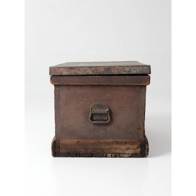 American Antique Railroad Conductor Box For Sale - Image 3 of 18