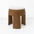 2000 - 2009 Art Deco Ash Wood Stools in White Bouclé, 2000, Set of 2 For Sale - Image 5 of 8