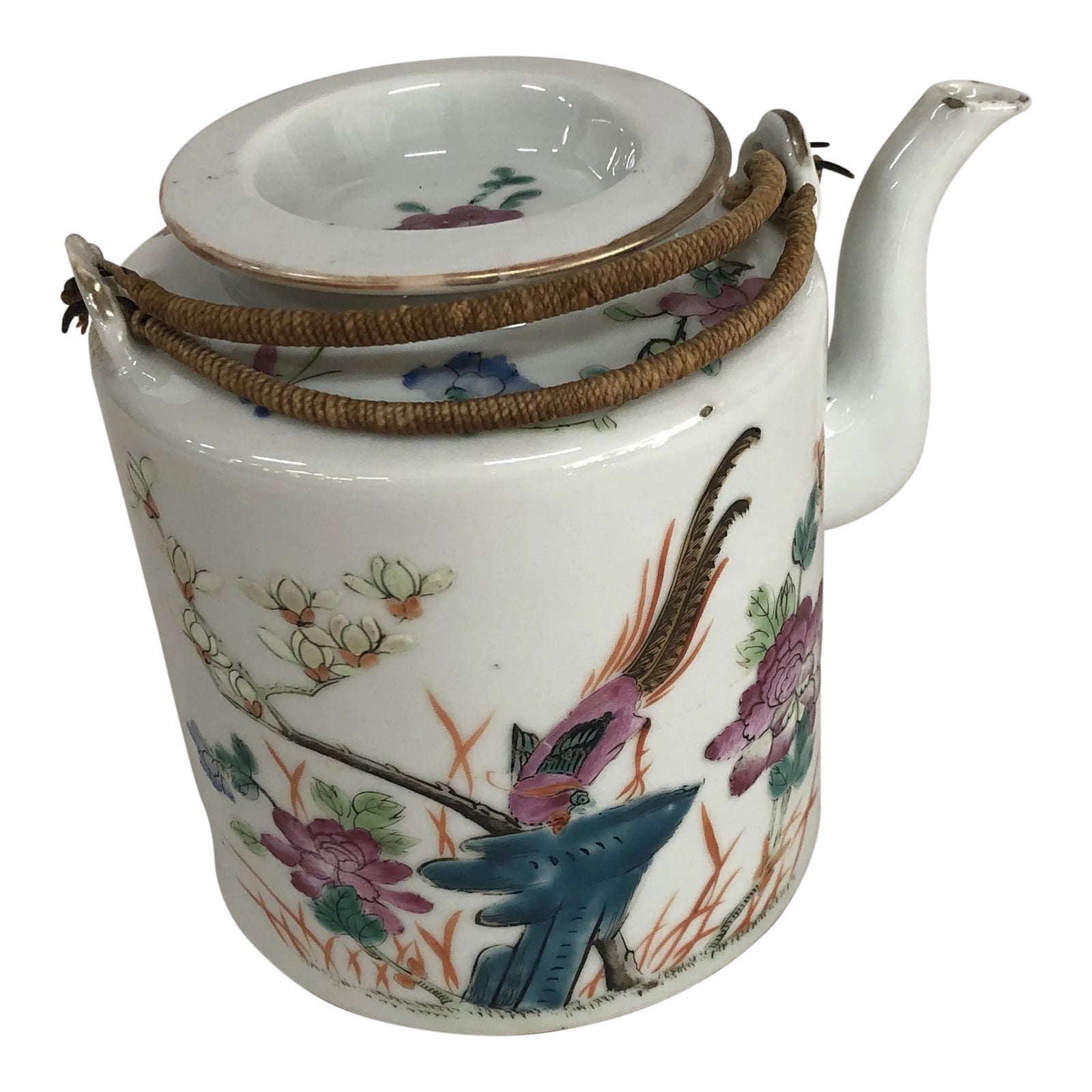 Mid 19th Century Antique Chinese Porcelain Teapot Chairish