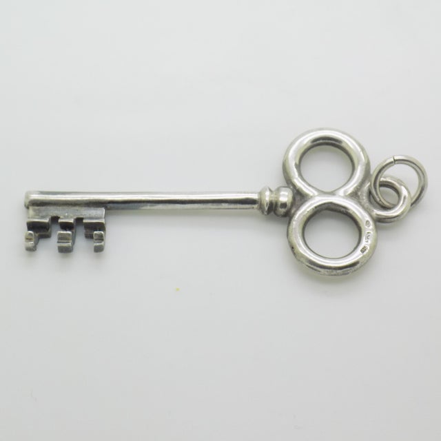 Vintage European Decorative Key Pendant in Silver 835, 1970s For Sale - Image 6 of 11