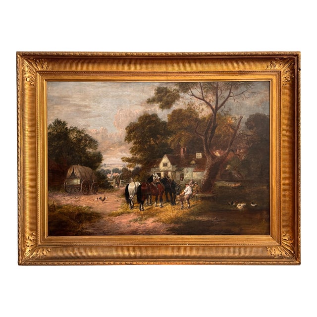 Large Late 19th Century English Oil Landscape Painting For Sale